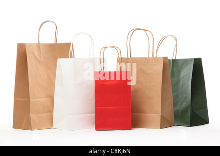 Shopping bags isolated on white background. Stock Photo