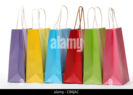 Shopping bags on white background Stock Photo