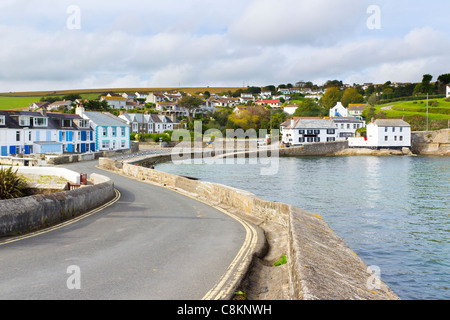 The seaside village of Portmellon Cornwall England UK Stock Photo