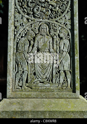 The grave of John Ruskin (detail). Church of Saint Andrew, Coniston, Lake District National Park, Cumbria, England, U.K., Europe Stock Photo