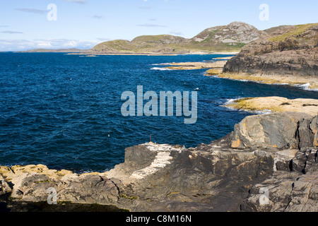 Coastline at the point of Ardnamurchan on the Ardnamurchan Peninsula;Scotland Stock Photo