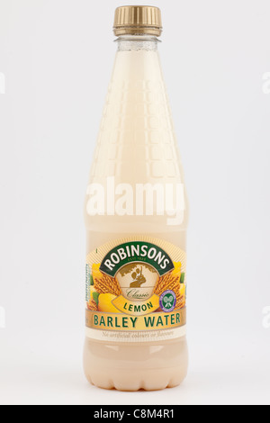 Bottle of Robinsons original lemon barley water Stock Photo