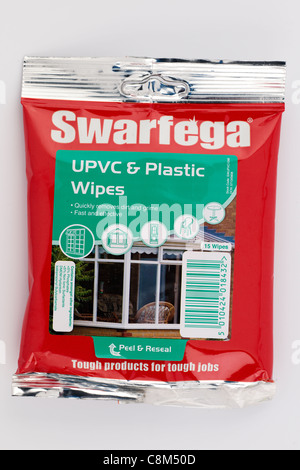 Packet of Swarfega UPVC and plastic wipes Stock Photo