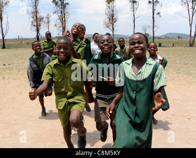 Local children at Numwa Primary School, Zimbabwe, Southern Africa Stock Photo