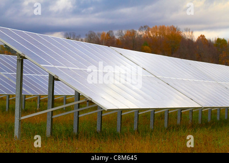 Ferrisburgh Solar Farm facility in Vergennes, Vermont Stock Photo