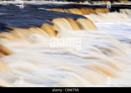 Falls on the River Ure near Aysgarth Wensleydale Yorkshire Dales Stock Photo