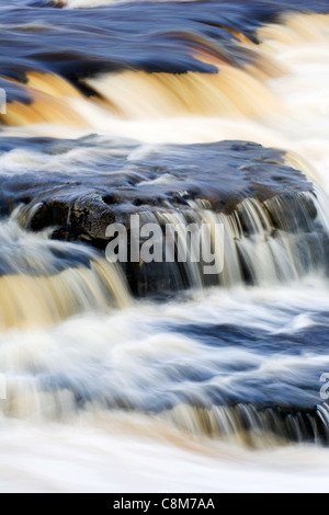 Falls on the River Ure near Aysgarth Wensleydale Yorkshire Dales Stock Photo