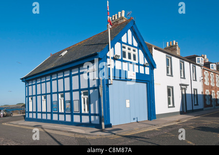 The RNLI  lifeboat station in North Berwick, East Lothian, Scotland. The lifeboat is an inshore inflatable boat. Stock Photo