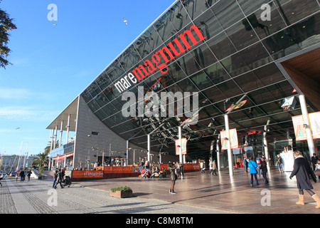 The Maremagnum Compex, a big shopping mall and entertainment centre at Port Vell, in the old port, in Barcelona, Spain Stock Photo