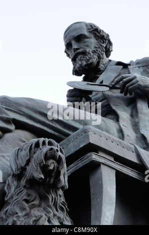 Statue of James Clerk Maxwell (1831-1879) in George Street, Edinburgh Stock Photo