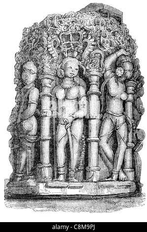 Hindoo Sculptured Idols British Museum Indian sculptures sculpture Indian stone bronze carvings carving Hinduism Buddhism Stock Photo