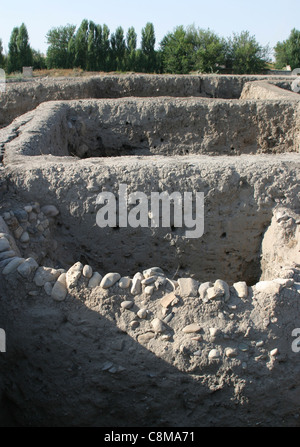 Early Neolithic Archaeological Site Of Kortik Tepe Near Agil Koyu Stock 