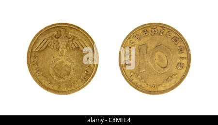 ten pfennig german coin 1939 Stock Photo