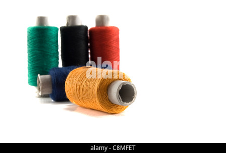 threads are isolated on a white background Stock Photo