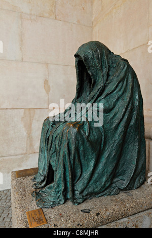 Bronze Sculpture ( Die Pieta ) Coat of Peace by Anna Chromy, Salzburg Austria Stock Photo