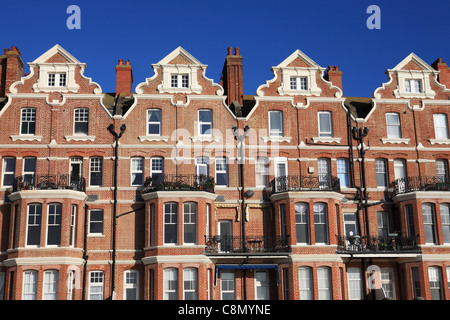 Victorian style terrace, Bexhill sea front,  East Sussex, England, UK Stock Photo