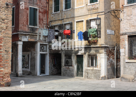 Lonely street in Venice, Italy Stock Photo