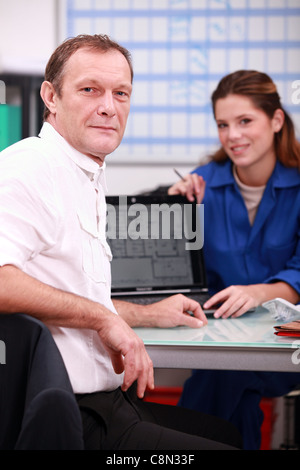 Computer electrical diagram Stock Photo