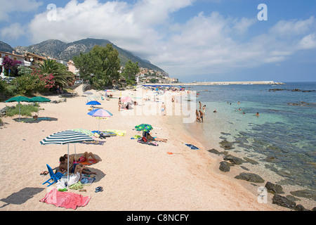 Italy, Sardinia, Cala Ganone, beach scene Stock Photo