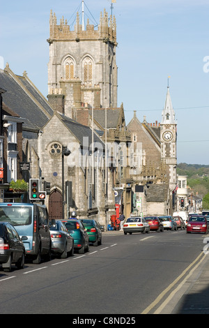 Great Britain, England, Dorset, Dorchester, View in town centre down High East Street Stock Photo