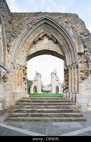 Great Britain, England, Somerset, Glastonbury, Abbey ruins Stock Photo