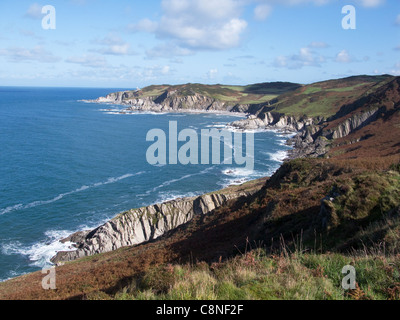 Great Britain, England, North Devon, view towards Bull Point, near Mortehoe Stock Photo