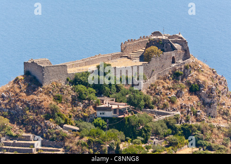 Saracens Castle above the town of Taormina, Sicily, Italy Stock Photo