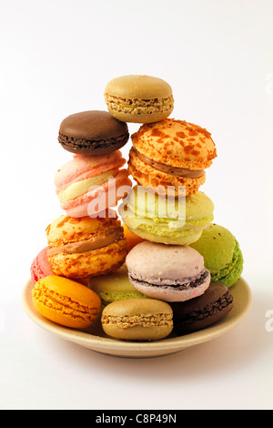 Macaroons. Typical French food. Stock Photo