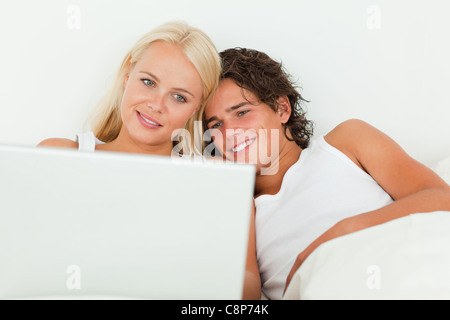 Couple watching a movie Stock Photo