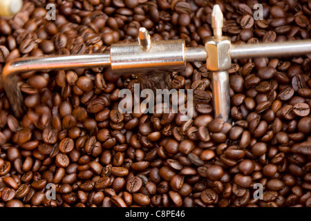 detail of the process of roasting coffee Stock Photo