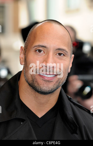 Dwayne Johnson arrives for the UK Premiere of 'Race to Witch Mountain' at Leicester Square, London, 5th April 2009. Stock Photo