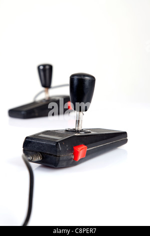 Classic retro gaming joystick controller isolated Stock Photo - Alamy