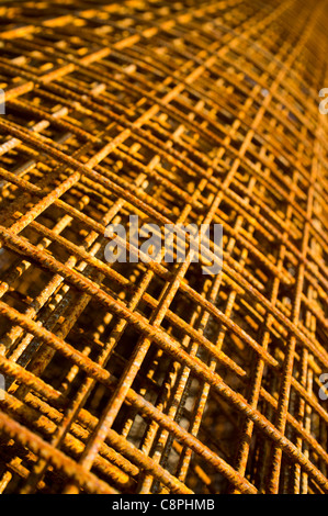 Re-bar netting for construction Stock Photo