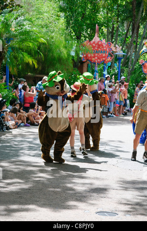 mickeys jammin jungle parade with the chipmunks Stock Photo