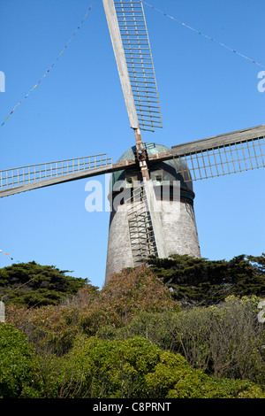 Dutch Windmill at Golden Gate Park in San Francisco Stock Photo