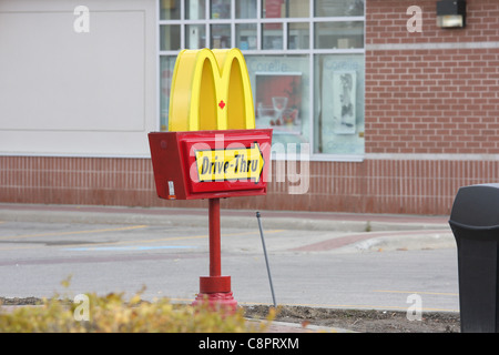 mcdonalds drive thru sign Stock Photo