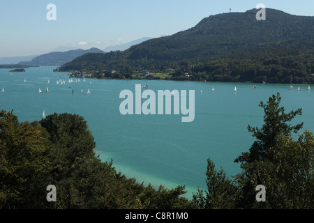 Worthersee Lake in Carinthia, South Austria. Stock Photo