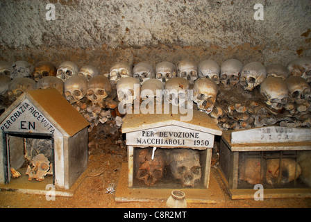 Naples Italy Cemetery of Fontanelle the ossuary and the closets