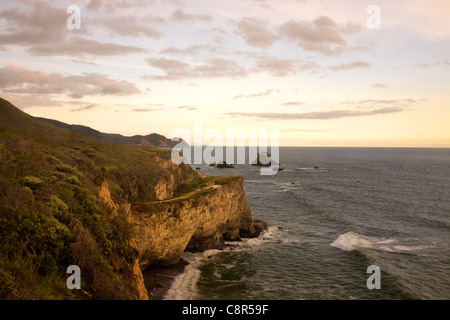 CA01028-00...CALIFORNIA - Arch Rock and cliffs overlooking the Pacific Ocean in Point Reyes National Seashore. Stock Photo