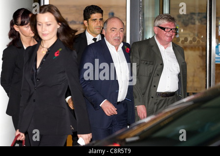 London, UK. 31.10.2011 Boris Berezovsky leaves the court after the day's hearing where Roman Abramovich The Chelsea Football club owner gave evidence in a High Court battle between the exiled Russian oligarch. Stock Photo