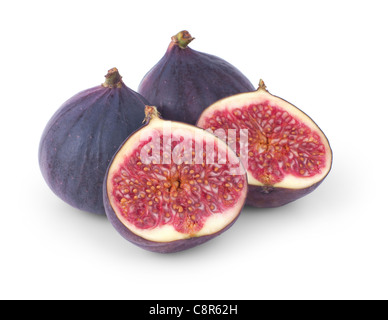 Fresh figs isolated on white background Stock Photo