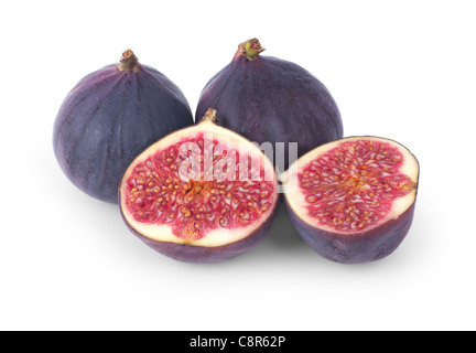 Fresh figs isolated on white background Stock Photo