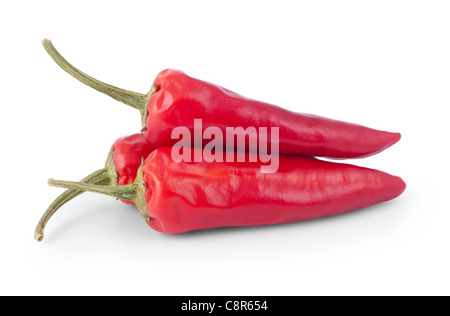 Red chili pepper isolated on white background Stock Photo