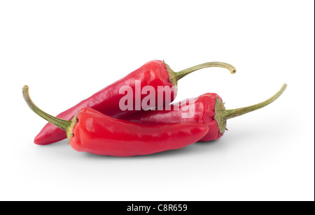 Red chili pepper isolated on white background Stock Photo