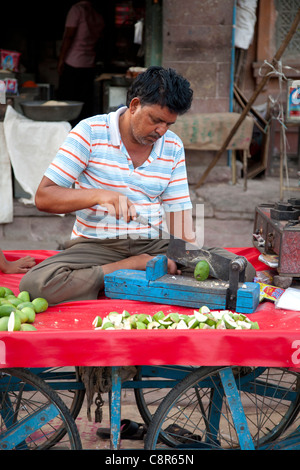 Vegetable market in Jodhpur, better know as the Sandar market Stock Photo