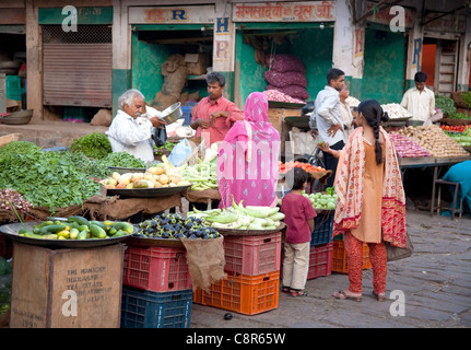 Vegetable market in Jodhpur, better know as the Sandar market Stock Photo