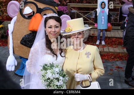 Ann Curry, Meredith Vieira in attendance for The NBC Today Show Halloween Celebration, Rockefeller Plaza, New York, NY October 31, 2011. Photo By: Andres Otero/Everett Collection Stock Photo