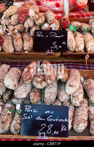 Market in Roussilion, Vaucluse, Provence, South France Stock Photo