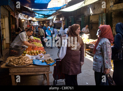 Scene in the old souk, Tripoli (Trablous), northern Lebanon. Stock Photo