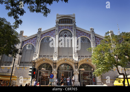 Central market hall , Mercado Central, Valencia, Spain Stock Photo